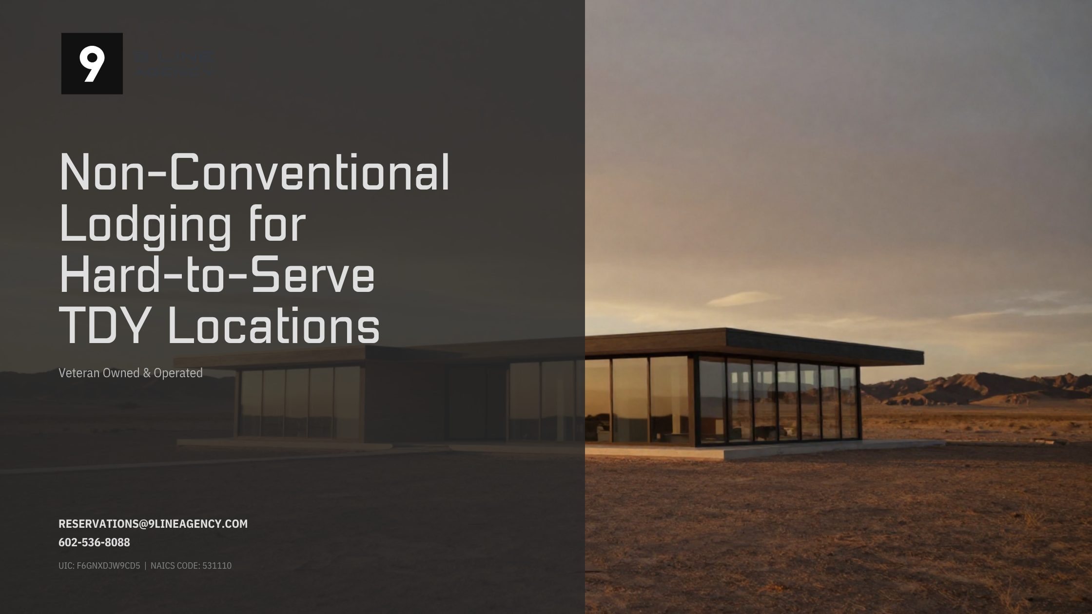 Non-Conventional Lodging for Hard-to-Serve TDY Locations