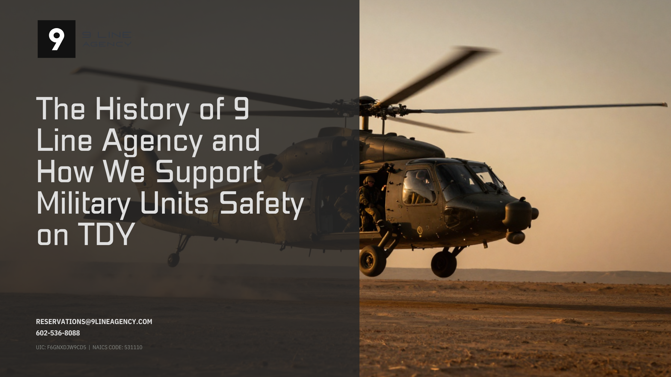 The History of 9Line Agency  and How We Support Military Units Safety on TDY