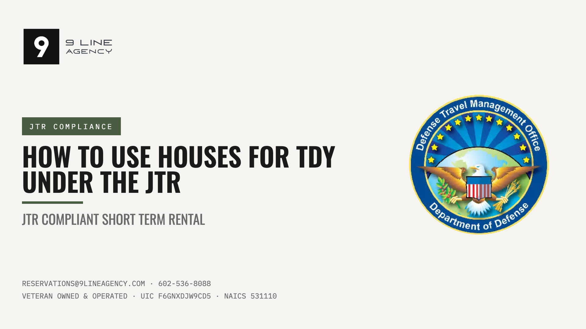 How to Use Houses for TDY Under the JTR | JTR Compliant Short Term Rental