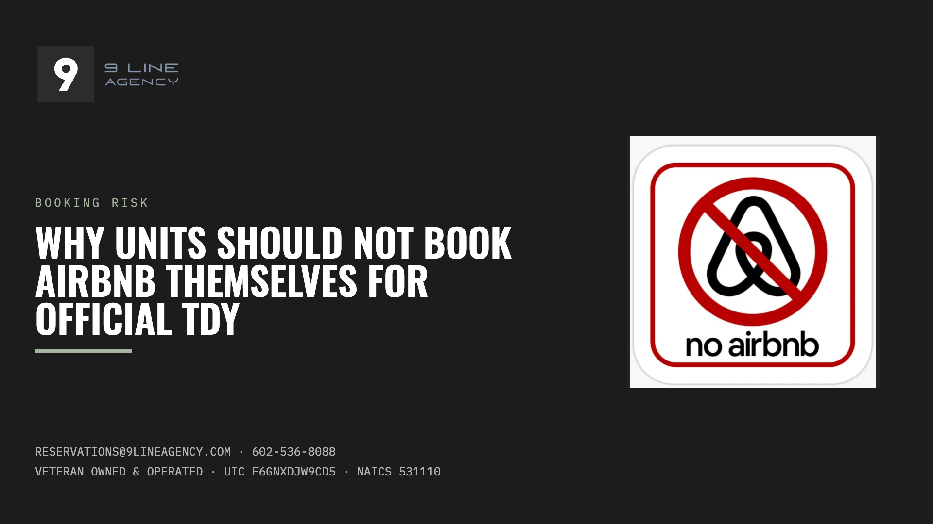 Why Units Should Not Book Airbnb Themselves for Official TDY
