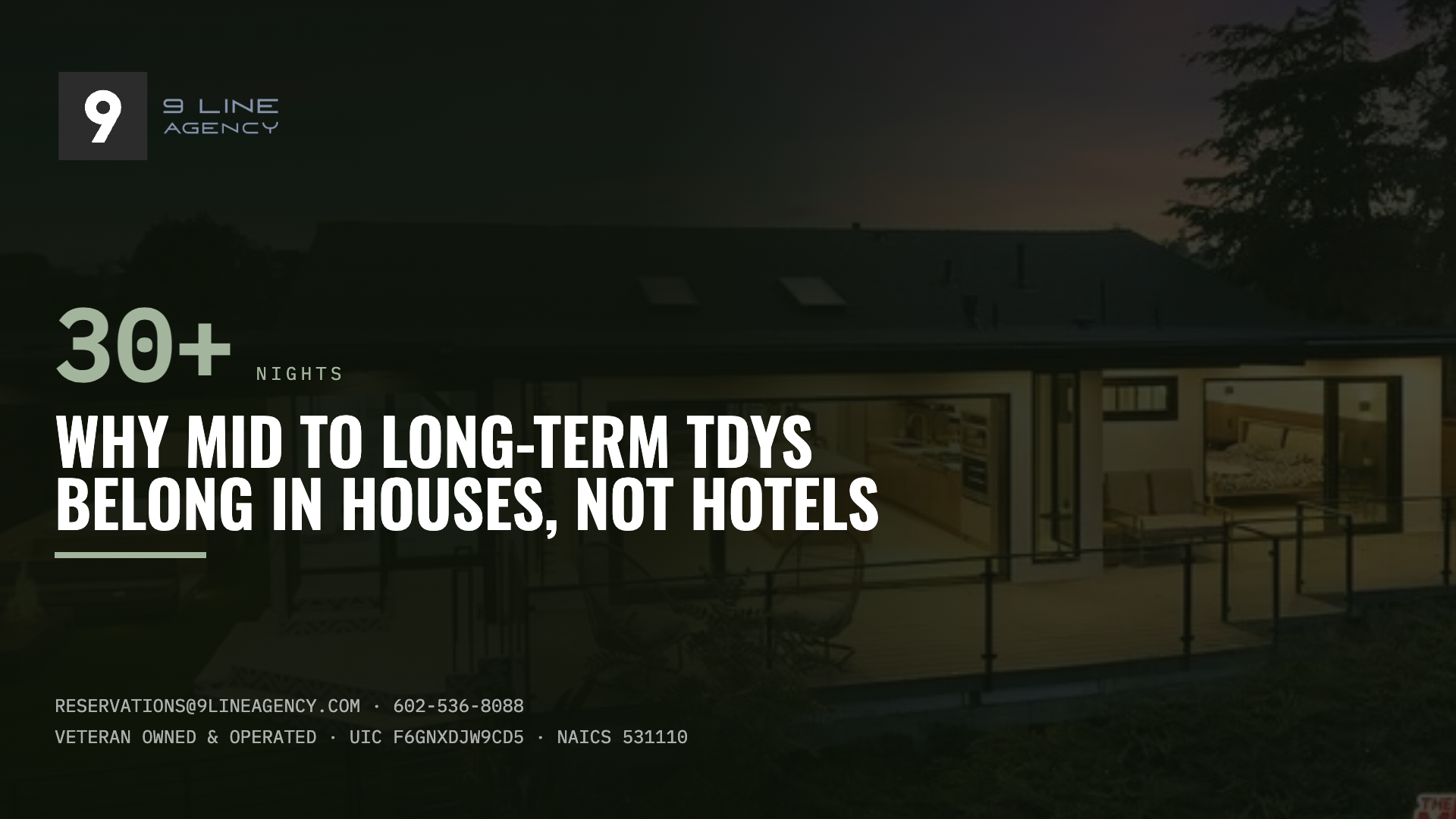 Why Mid to Long-Term TDYs Belong in Houses, Not Hotels