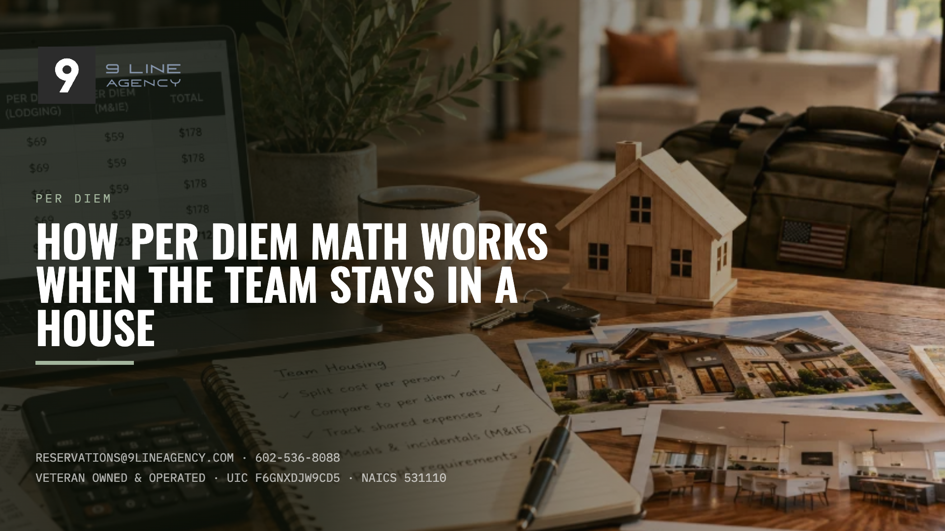 How Per Diem Math Works When the Team Stays in a House